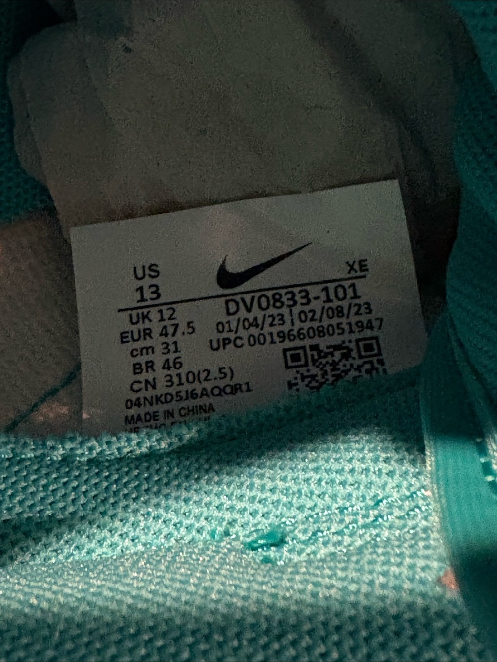 Nike Dunk Low Clear Jade White Teal Mens DV0833-101 New Size 13 - Picture 8 of 10